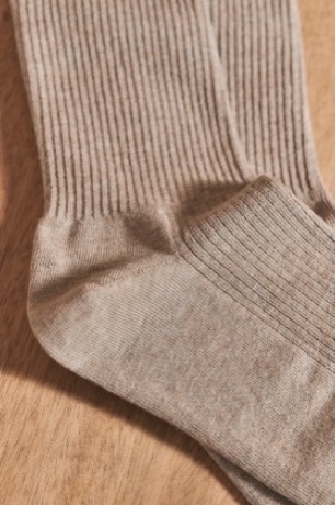 Les Chaussettes Parfaites beige chiné Asphalte