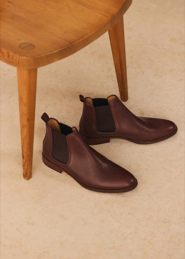 Bottines Chelsea Woody cuir camel Octobre Éditions