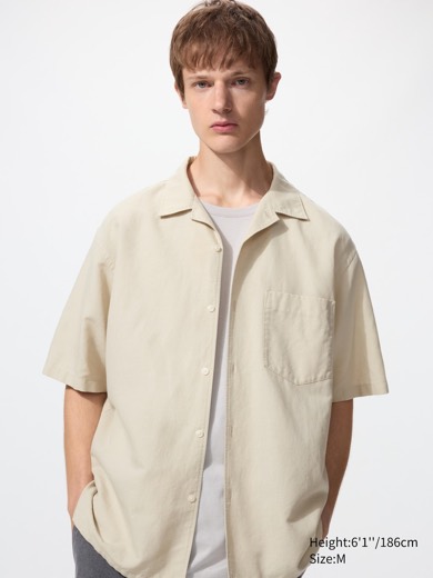 Chemise en lin et coton mélangés Uniqlo