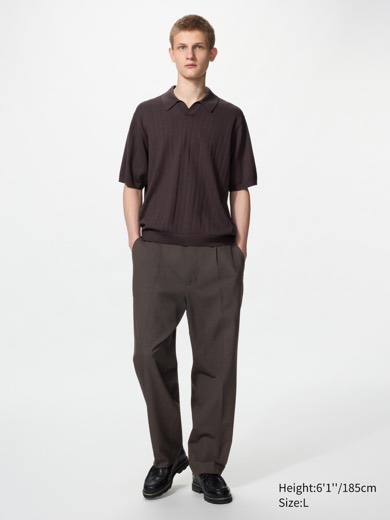 Pantalon large plissé Uniqlo
