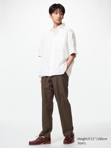 Pantalon Relax en lin mélangé Uniqlo