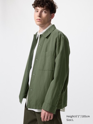 Surchemise en lin et coton Uniqlo